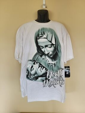 Men's Death Before Dishonor White  Graphic Tee- MAFIOSO - NWT